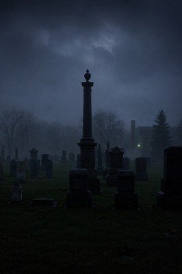 Moonlight graveyard.
